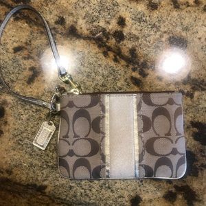 Coach gold wristlet
